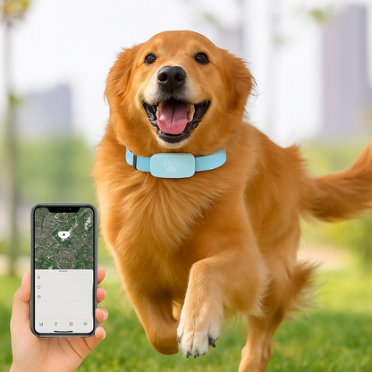 Smart GPS Pet Tracker Collar – Adjustable, Waterproof & iOS Compatible