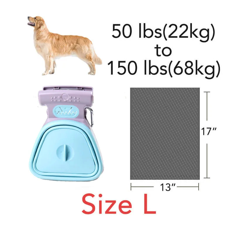 Foldable Dog Pooper Scooper with Decomposable Bags – Portable Pet Waste Cleaner