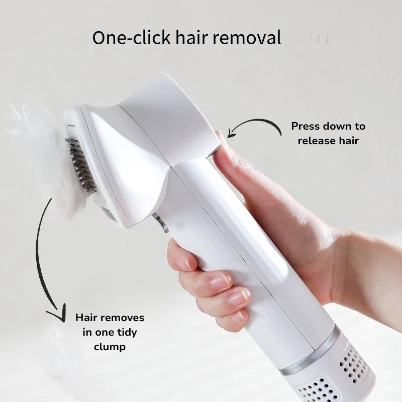 Pet Hair Dryer & Comb – 2-in-1 Grooming Tool for Dogs & Cats
