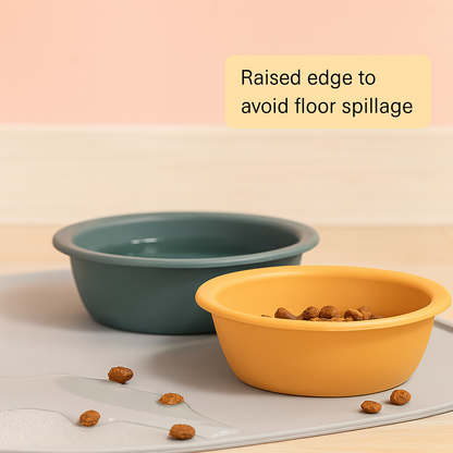 Silicone Pet Food Mat – Waterproof, Non-Slip & Easy-Clean Feeding Mat