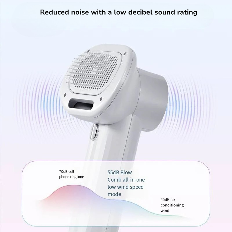 Pet Hair Dryer & Comb – 2-in-1 Grooming Tool for Dogs & Cats