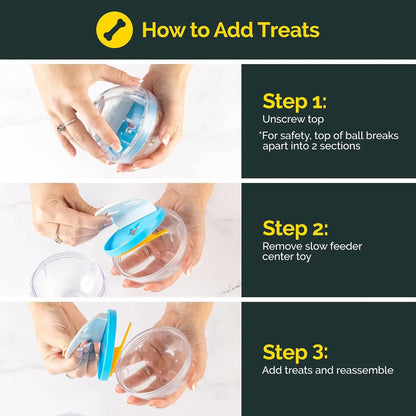 IQ Treat Ball Dog Toy – Interactive Slow Feeder & Treat Dispenser for Mental Stimulation