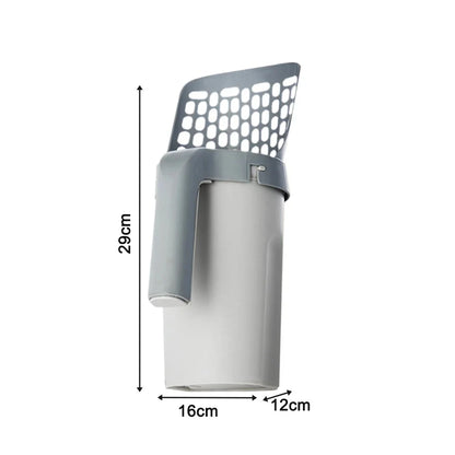 Self-Cleaning Cat Litter Scoop with Refill Bags – 2-in-1 Holder & Waste Picker