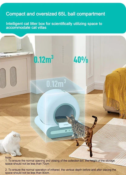 Tonepie Ti+ Smart Automatic Cat Litter Box – Self-Cleaning with App Control & Ionic Deodoriser