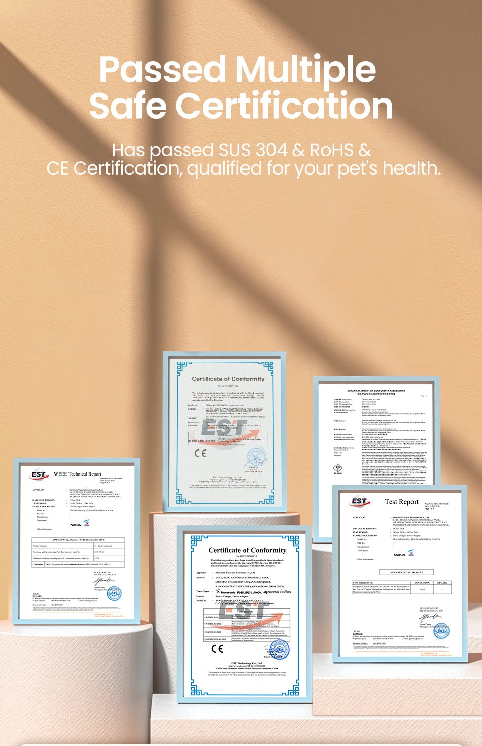 ROJECO 2L Stainless Steel Pet Water Fountain – Ultra Quiet Smart Dispenser