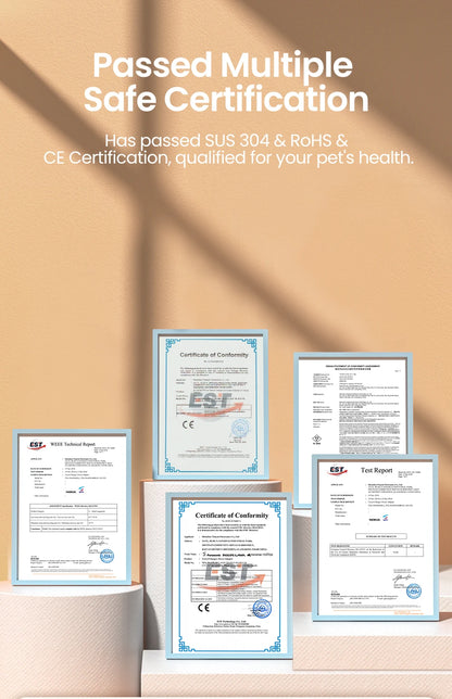 ROJECO 2L Stainless Steel Pet Water Fountain – Ultra Quiet Smart Dispenser