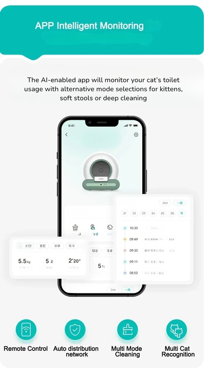 Tonepie Ti+ Smart Automatic Cat Litter Box – Self-Cleaning with App Control & Ionic Deodoriser