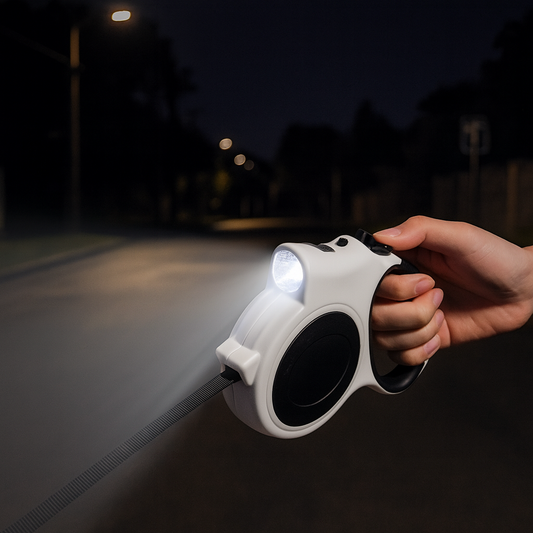 Night time Illuminated Retractable Dog Leash 5m
