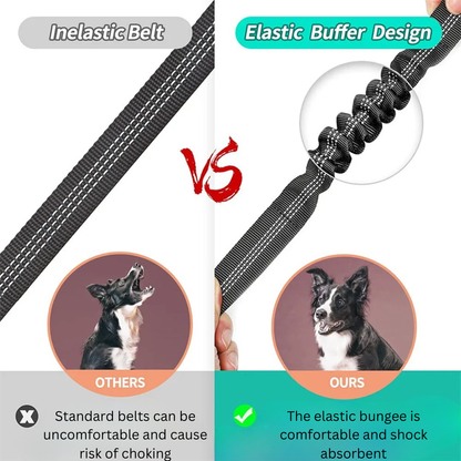 Adjustable Reflective Dog Car Seat Belt Harness – Shock Absorbing, Tangle-Free Safety Lead for Car Travel