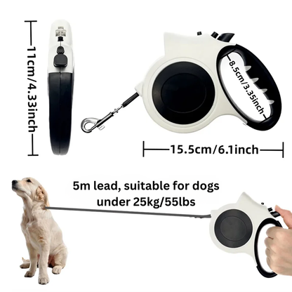 Night time Illuminated Retractable Dog Leash 5m
