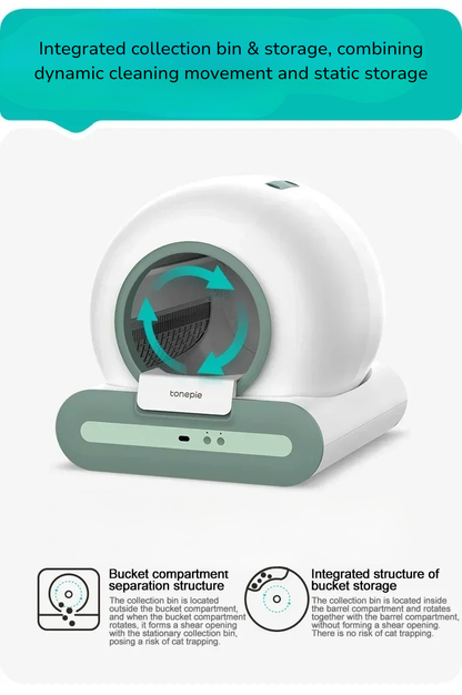 Tonepie Ti+ Smart Automatic Cat Litter Box – Self-Cleaning with App Control & Ionic Deodoriser