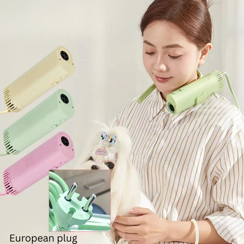 High-Speed Hands Free Pet Hair Dryer – Quiet, Lightweight & Powerful Grooming Dryer